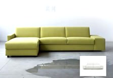 modern sofa bed with large armrest storage 